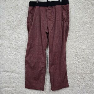 prAna Mens Vaha Yoga Pants Hemp Blend Pull On Drawstring Waist Size XL